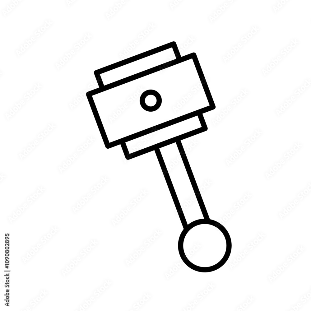 Poster car piston icon web design in vector