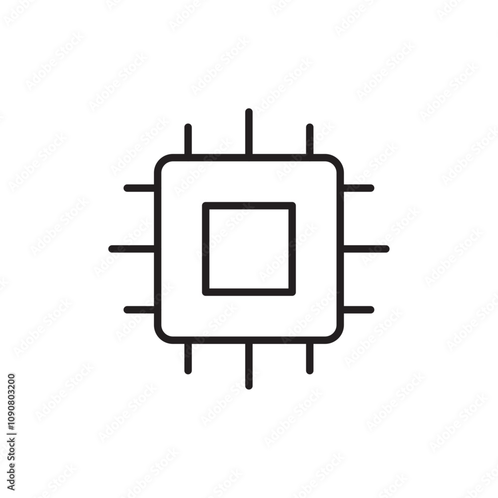 Poster Chip icon web design in vector