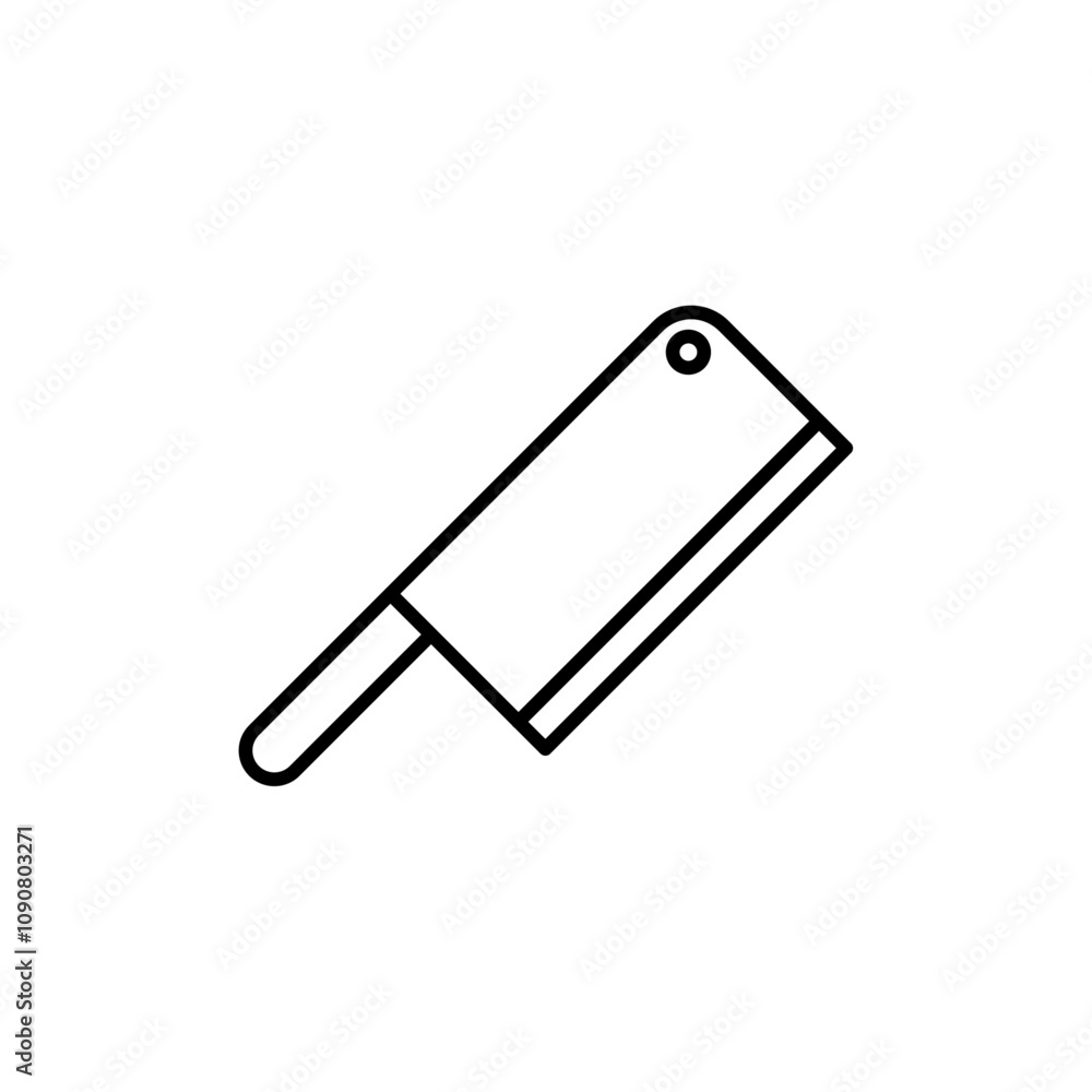Poster chopper knife icon web design in vector