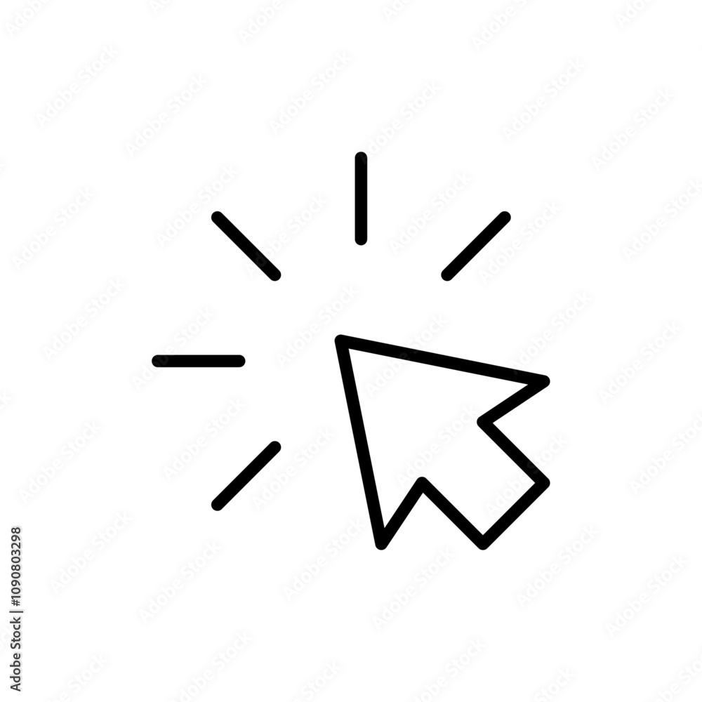 Aufkleber Click icon web design in vector
