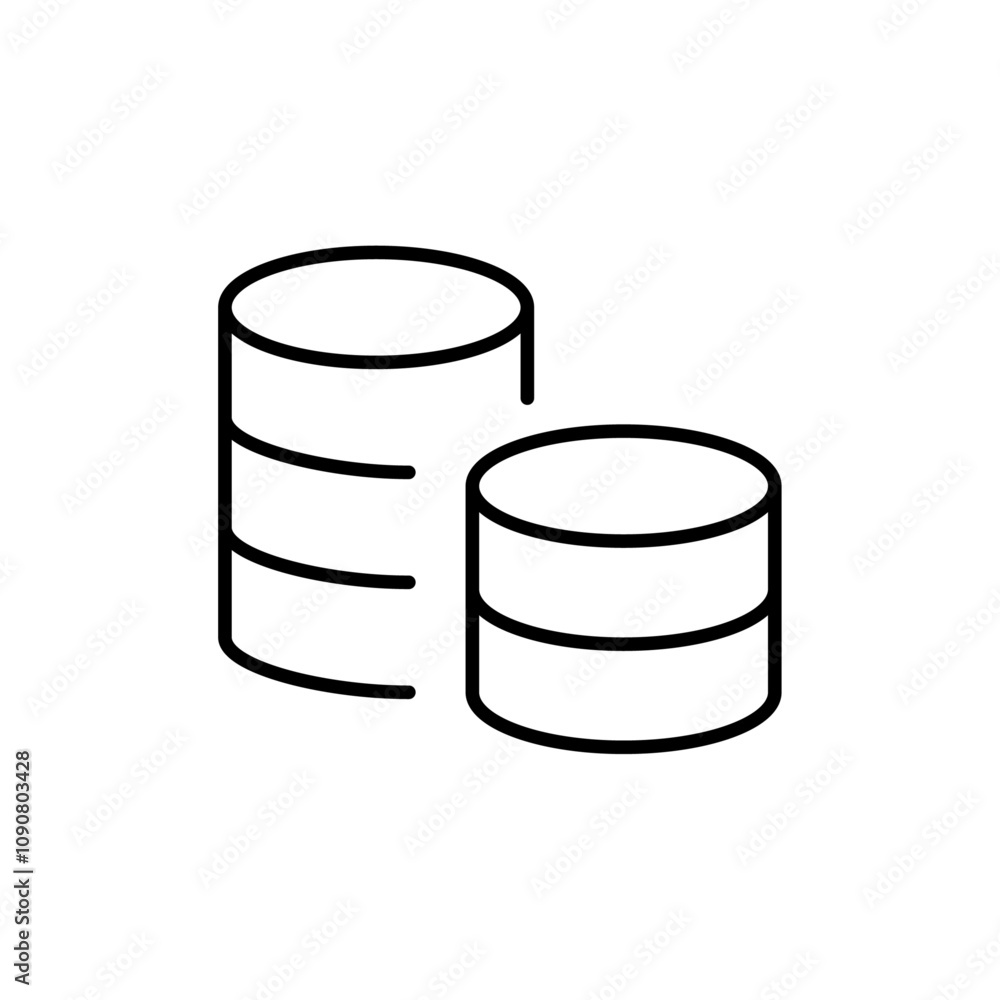 Poster coins stack icon web design in vector