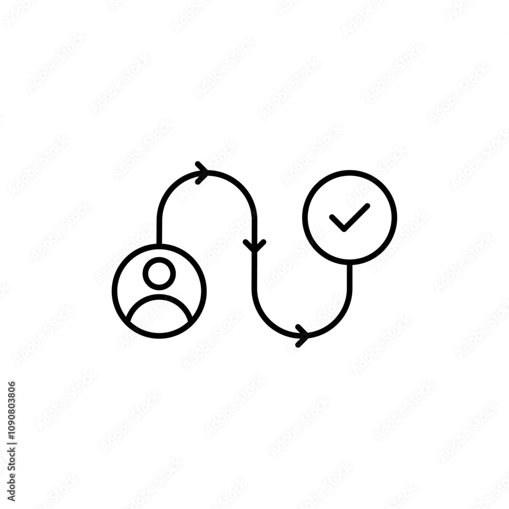 Poster Customer Journey icon web design in vector