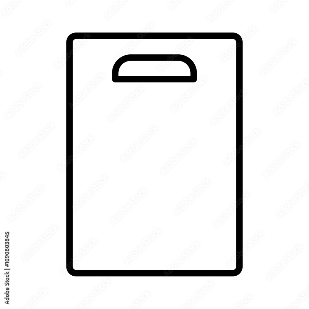 Poster Cutting board with knife web design in vector
