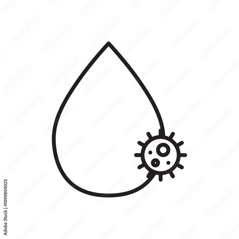 Aufkleber dirty water drop icon web design in vector