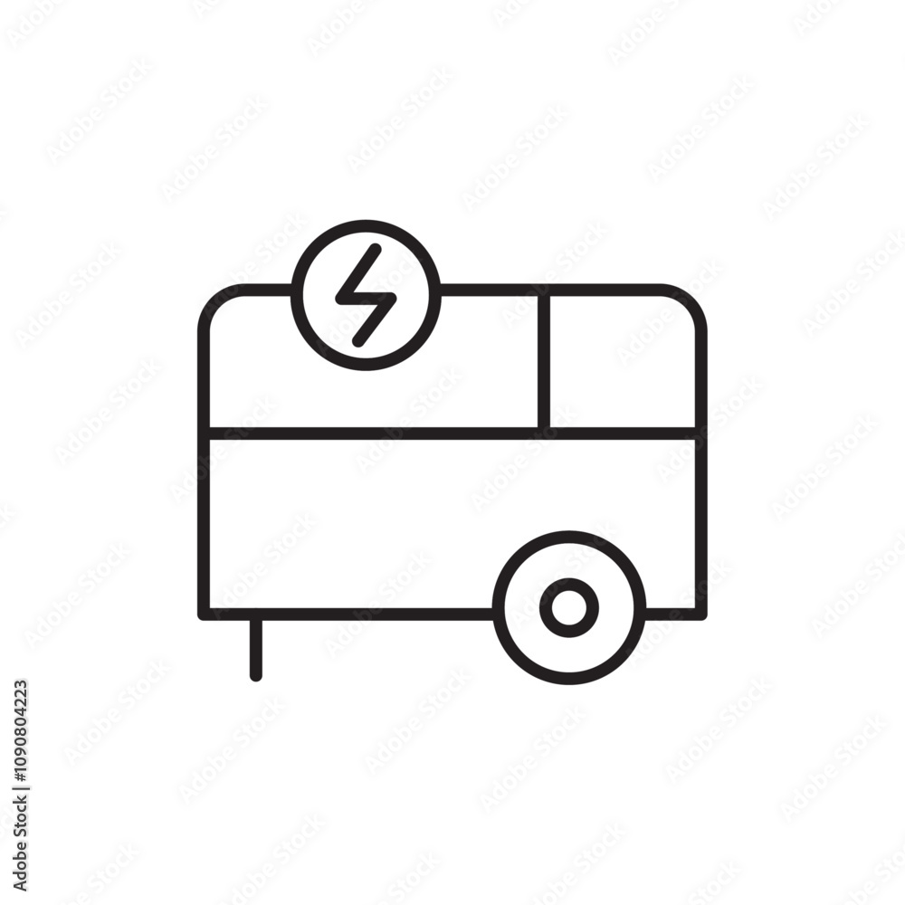 Poster Electric generator icon web design in vector