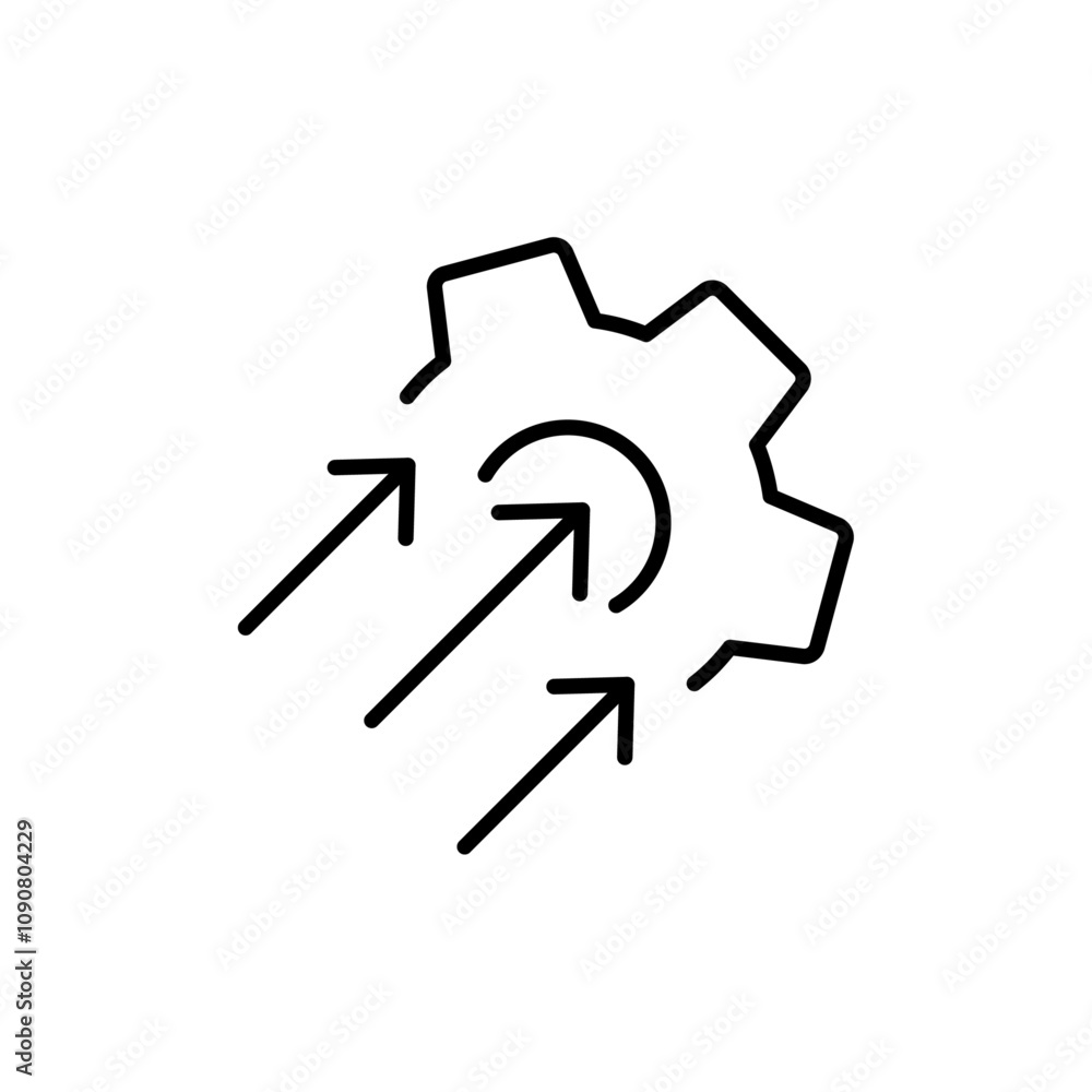 Poster Efficiency icon web design in vector