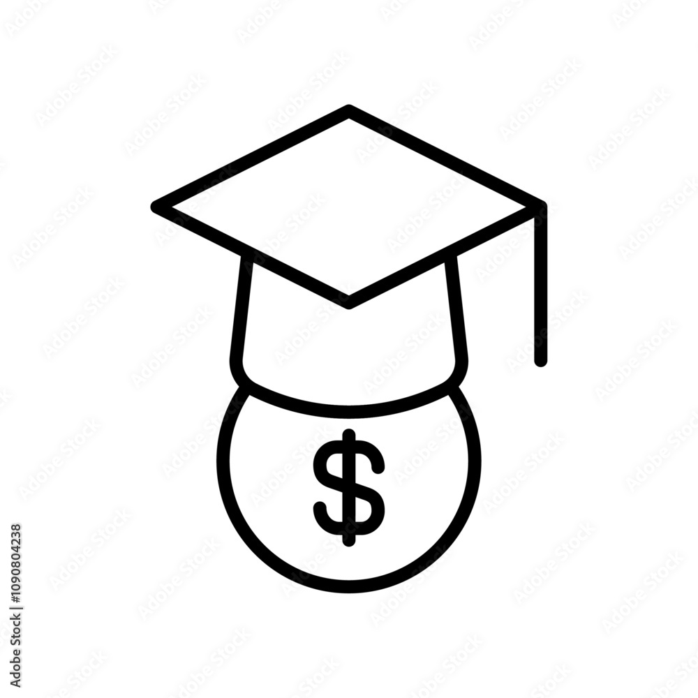 Poster education cost icon web design in vector
