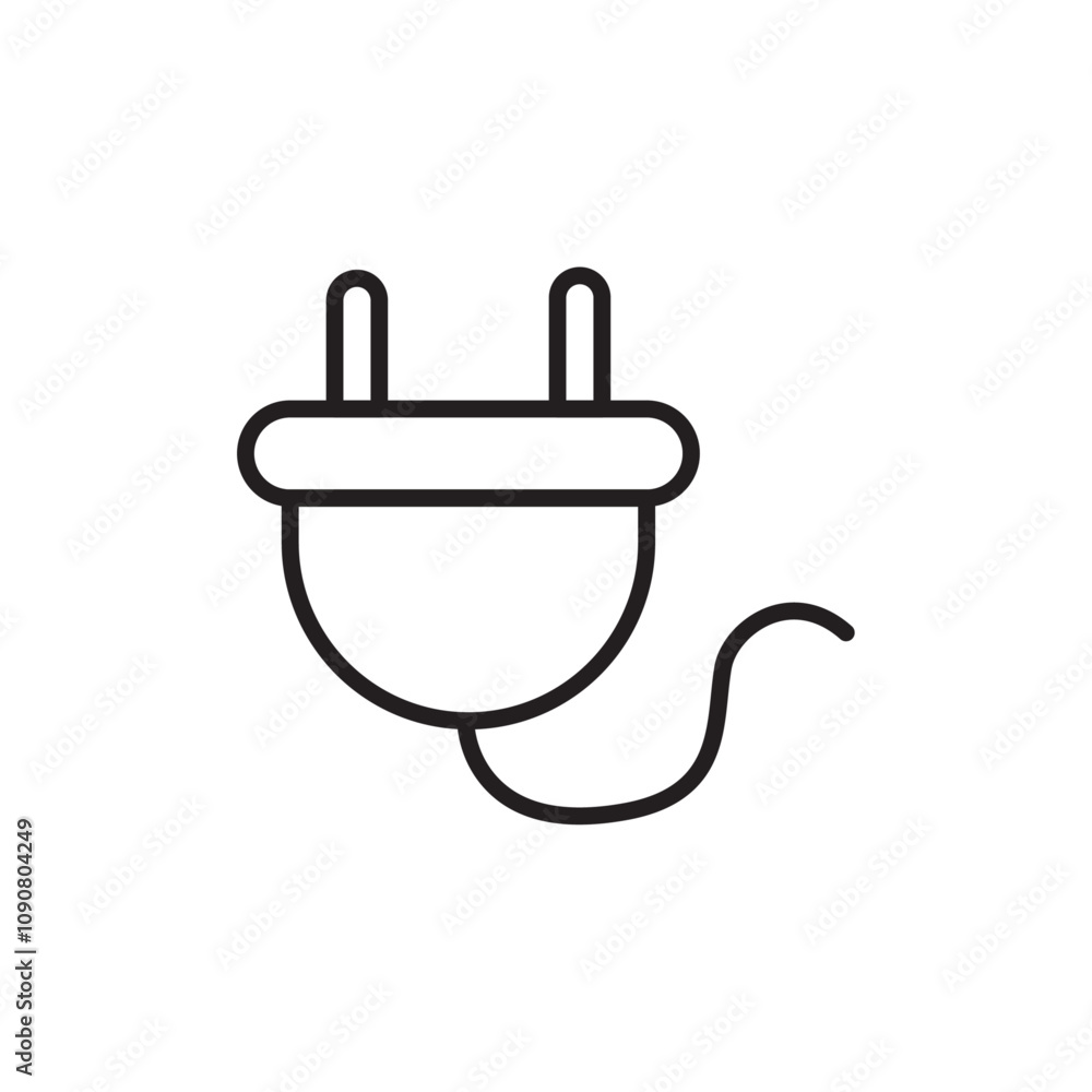 Poster Electrical plug icon web design in vector