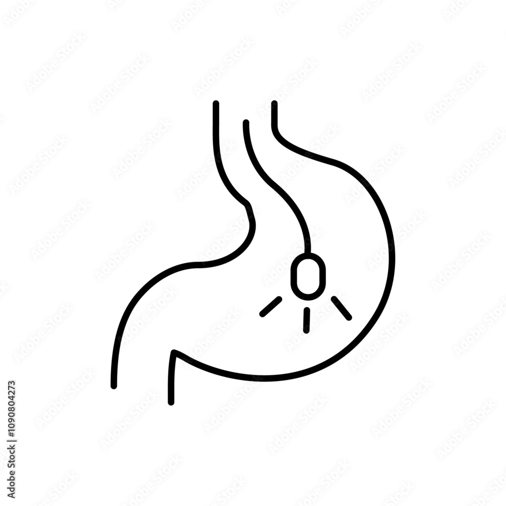 Poster Endoscopy icon web design in vector