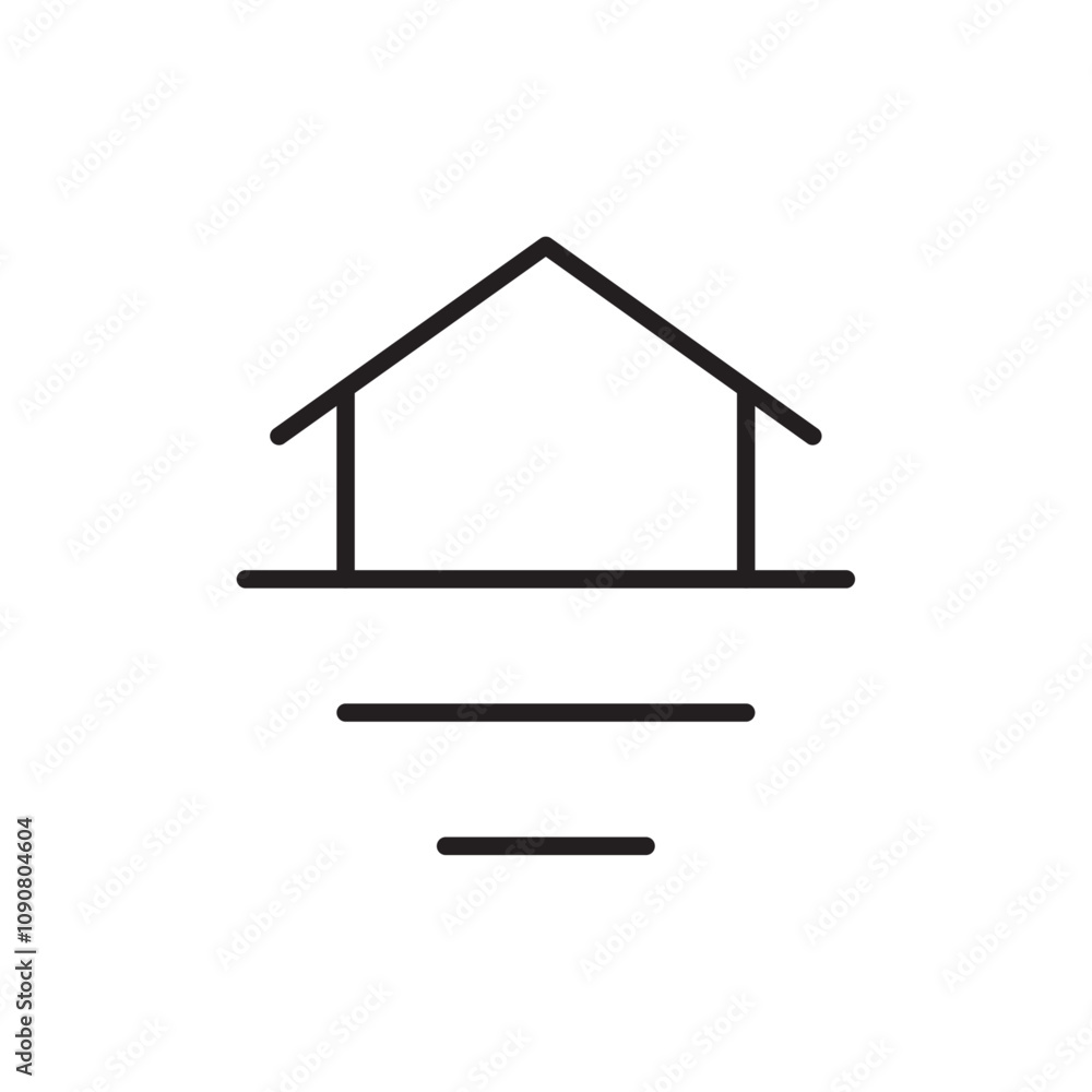 Poster Flood icon web design in vector
