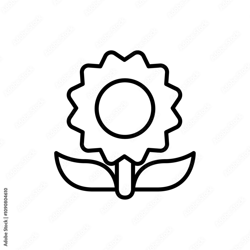 Aufkleber flower icon web design in vector