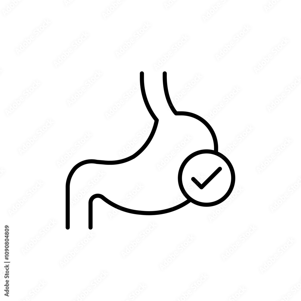 Poster good digestion icon web design in vector