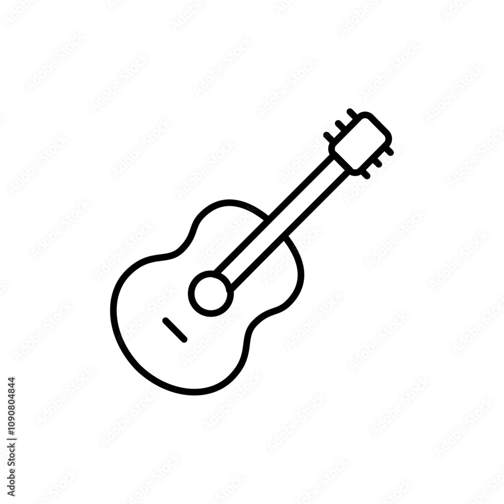 Poster guitar icon web design in vector