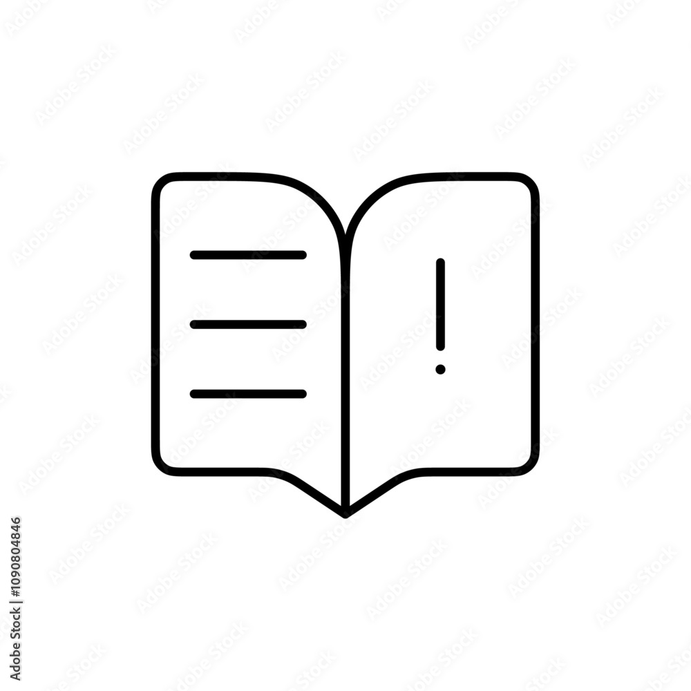 Aufkleber guide book icon web design in vector