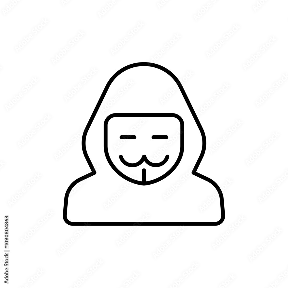 Aufkleber Hacker icon web design in vector
