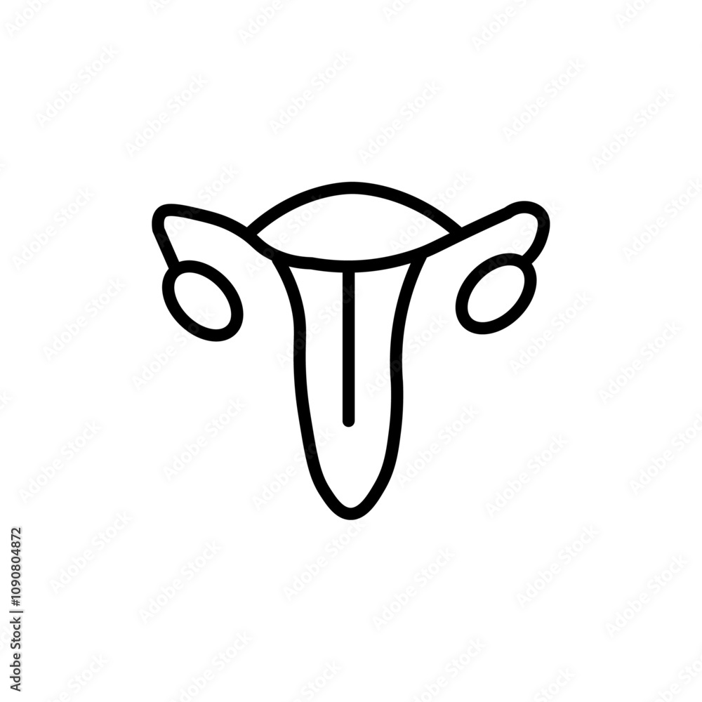 Poster gynecology icon web design in vector