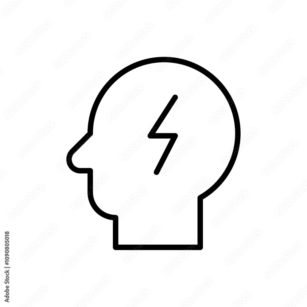 Poster Headache icon icon web design in vector