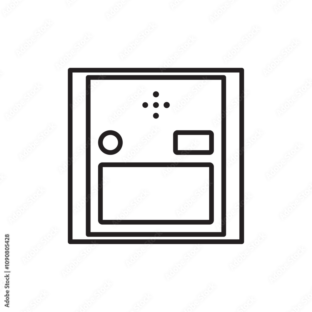 Aufkleber Intercom icon web design in vector