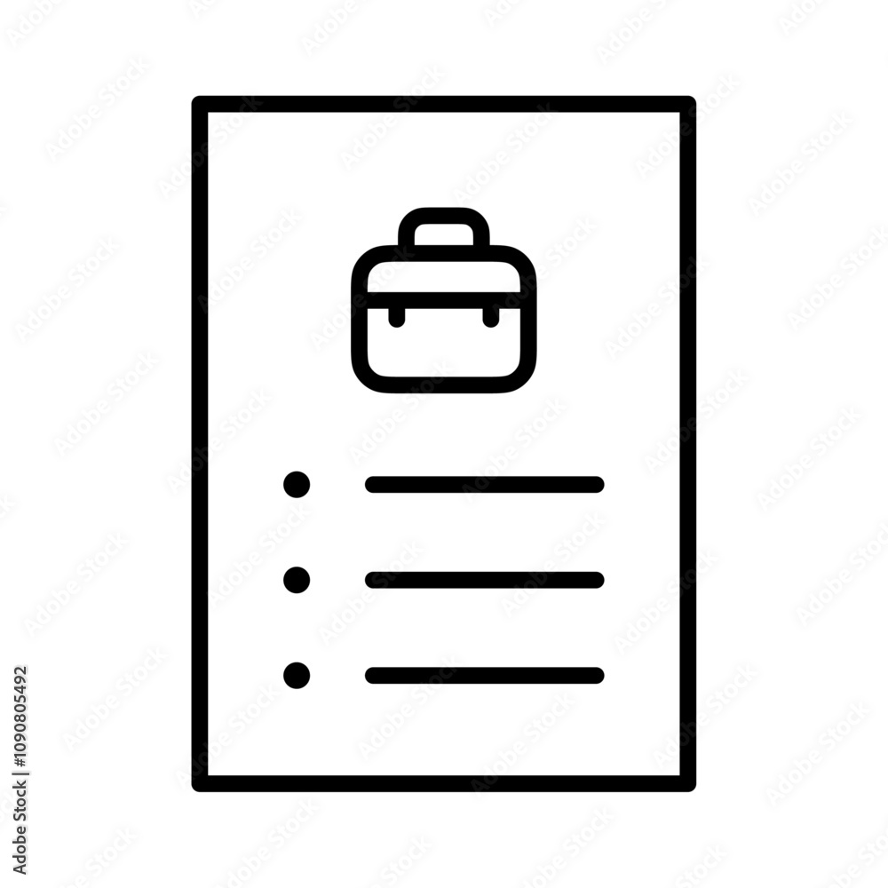 Poster Job description icon web design in vector