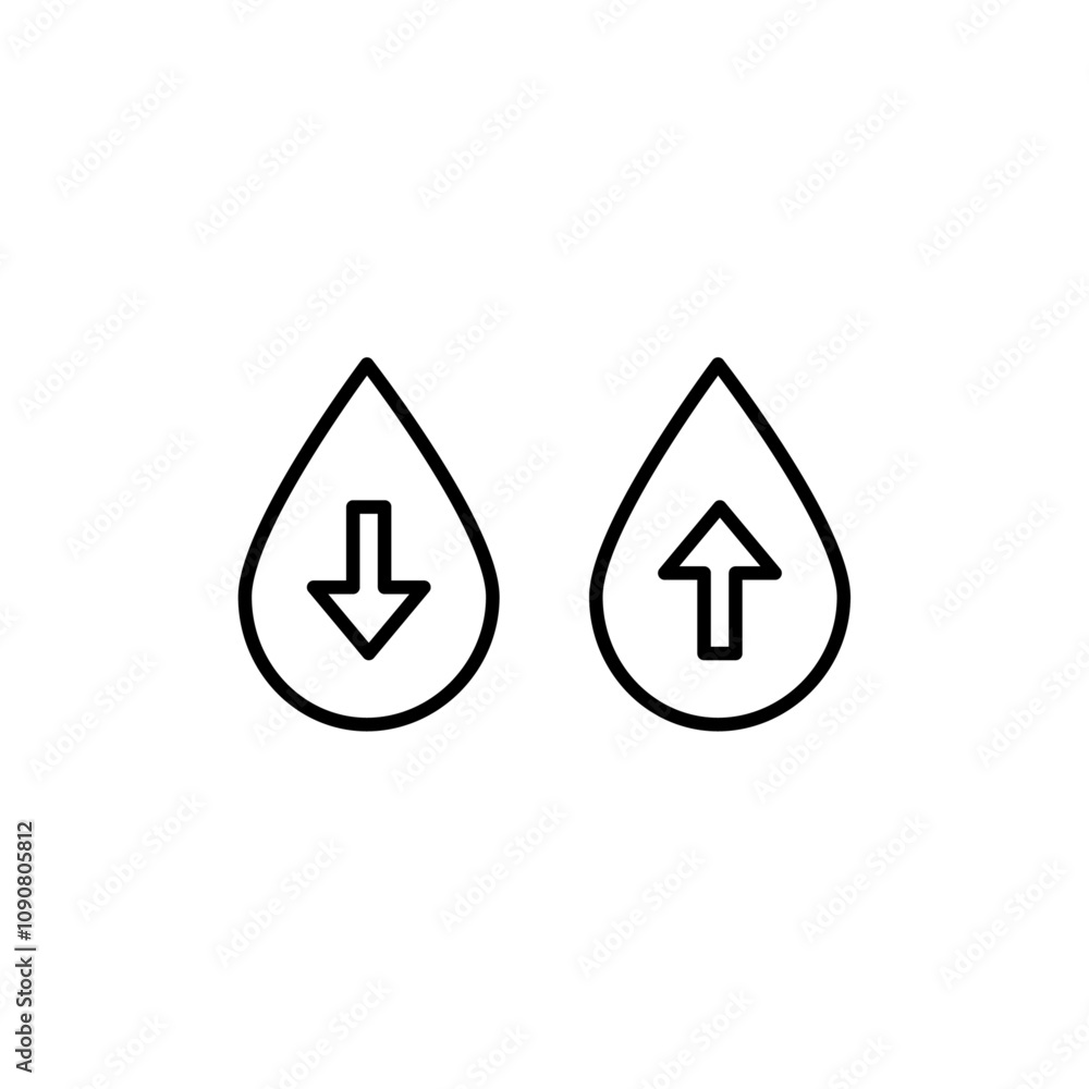 Poster Low and high cholesterol icon web design in vector