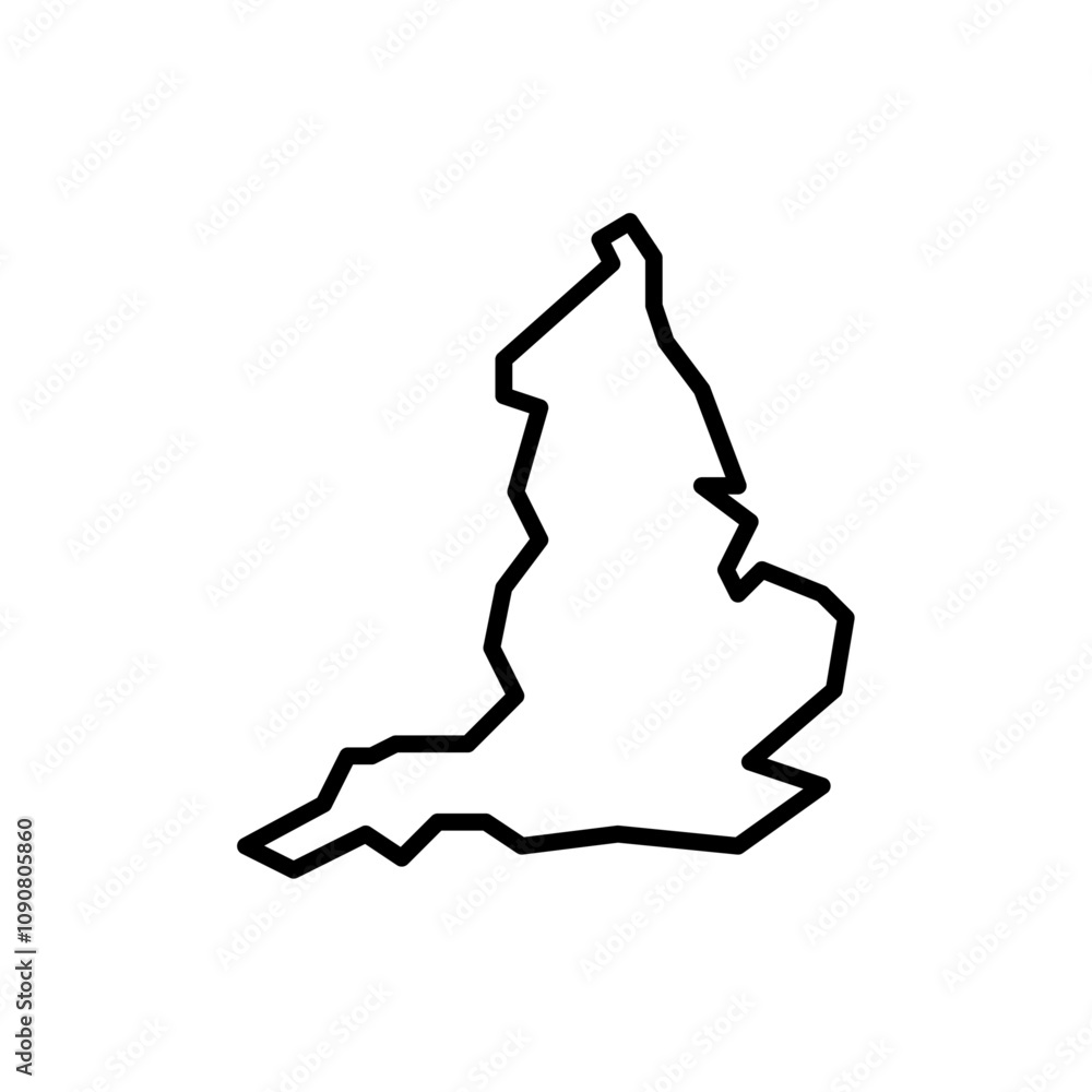 Poster map of england icon web design in vector