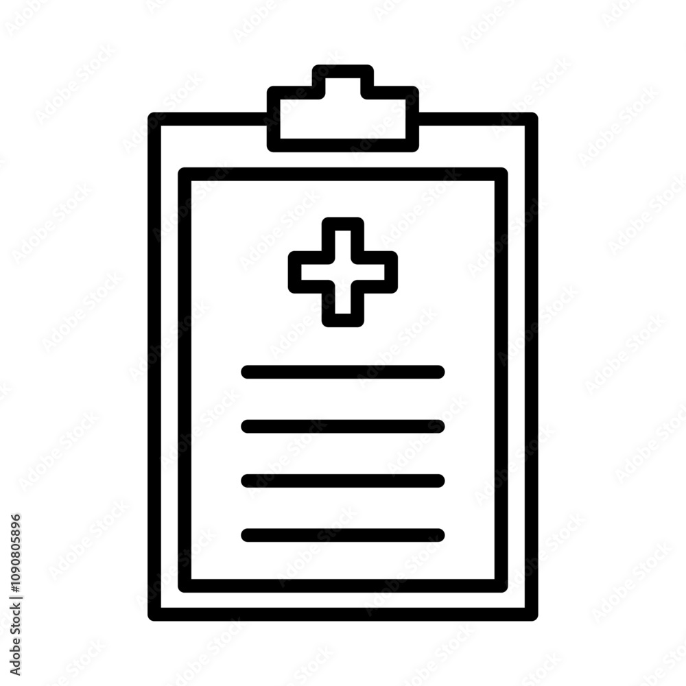 Poster medical record icon web design in vector