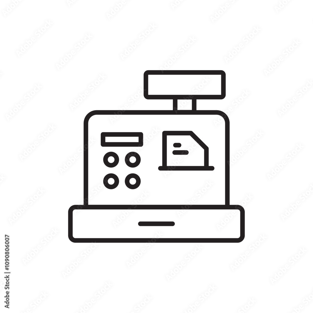 Aufkleber money counting machine icon web design in vector