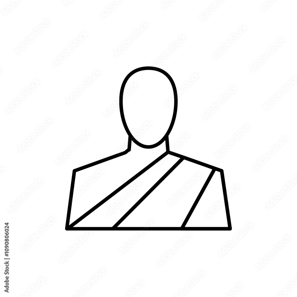 Poster Monk icon web design in vector