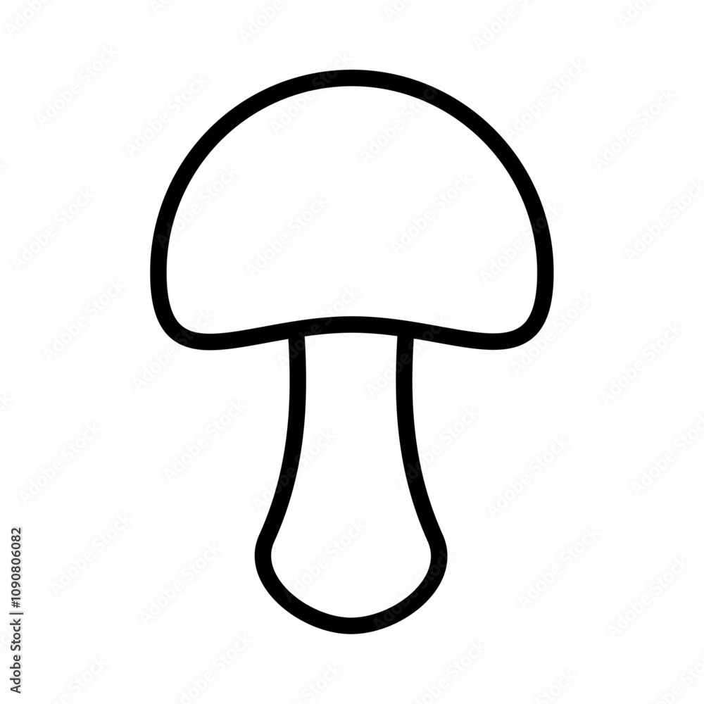 Poster mushrooms icon web design in vector