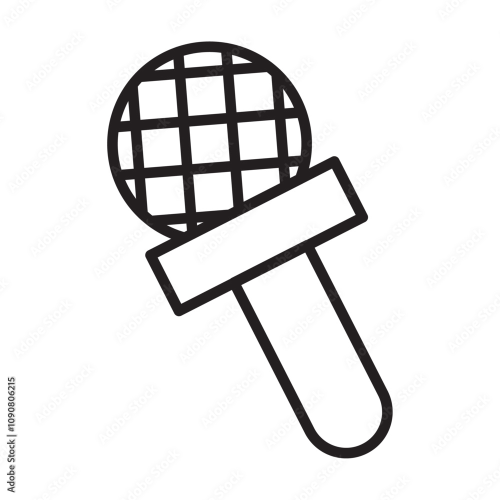 Poster news microphone icon web design in vector