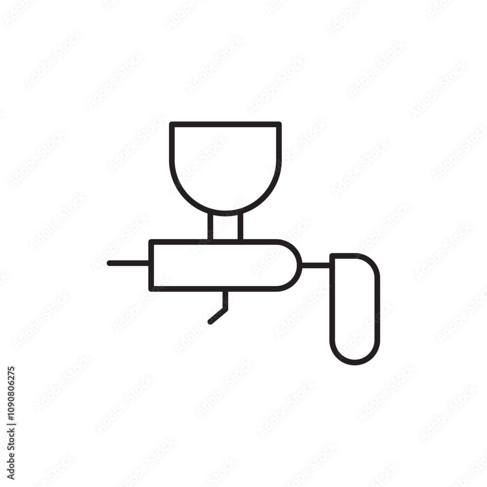 Poster paintball gun icon web design in vector