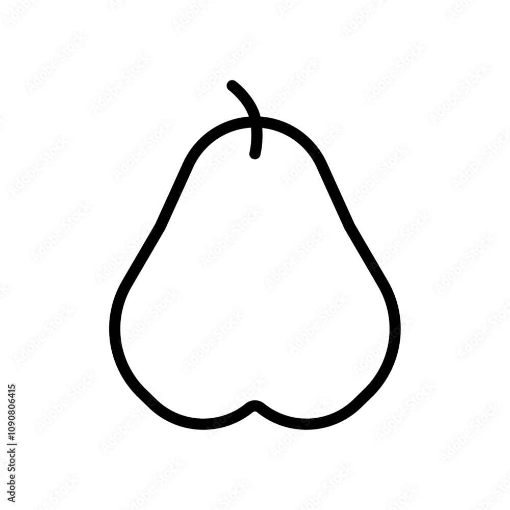 Poster pear icon web design in vector