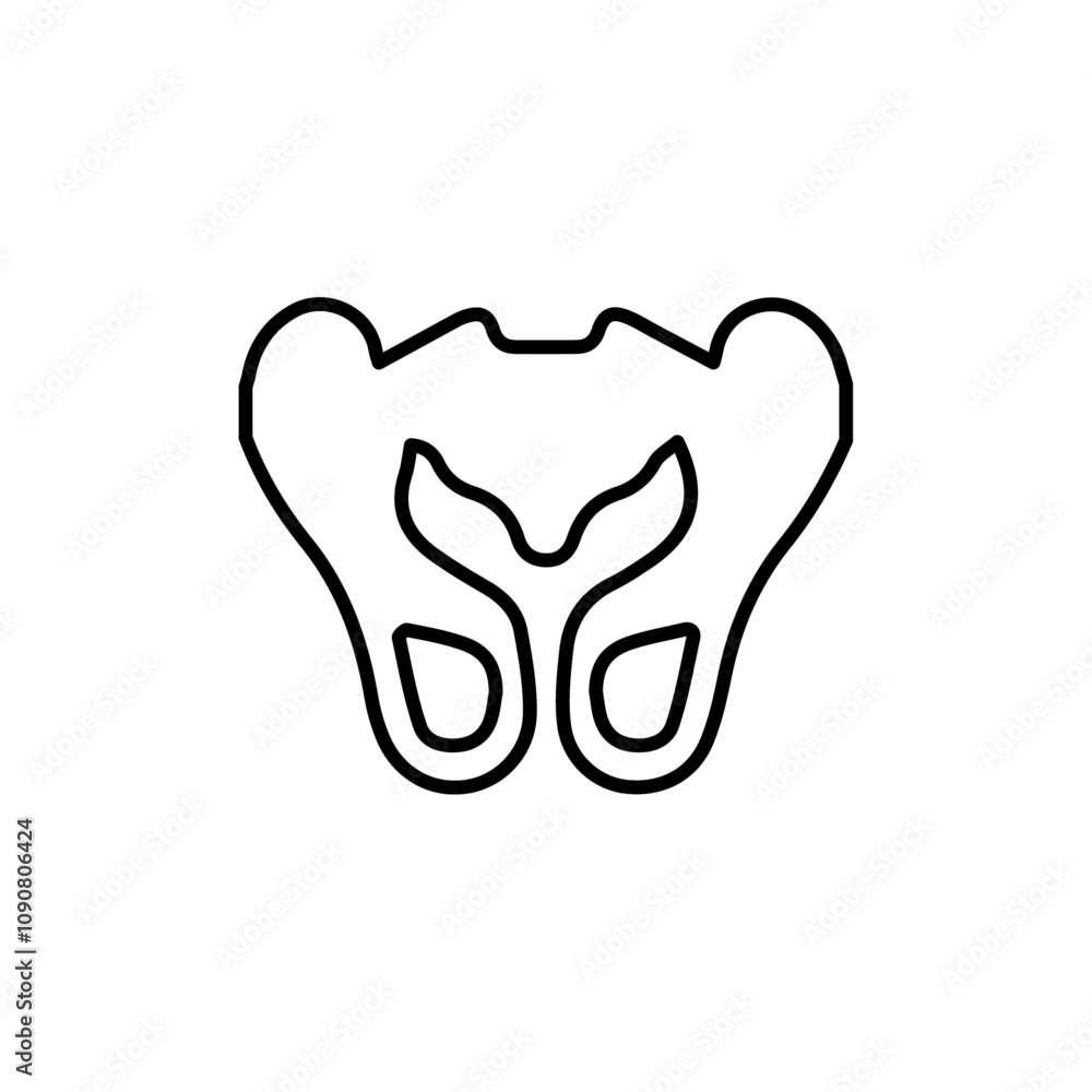 Poster pelvis icon web design in vector