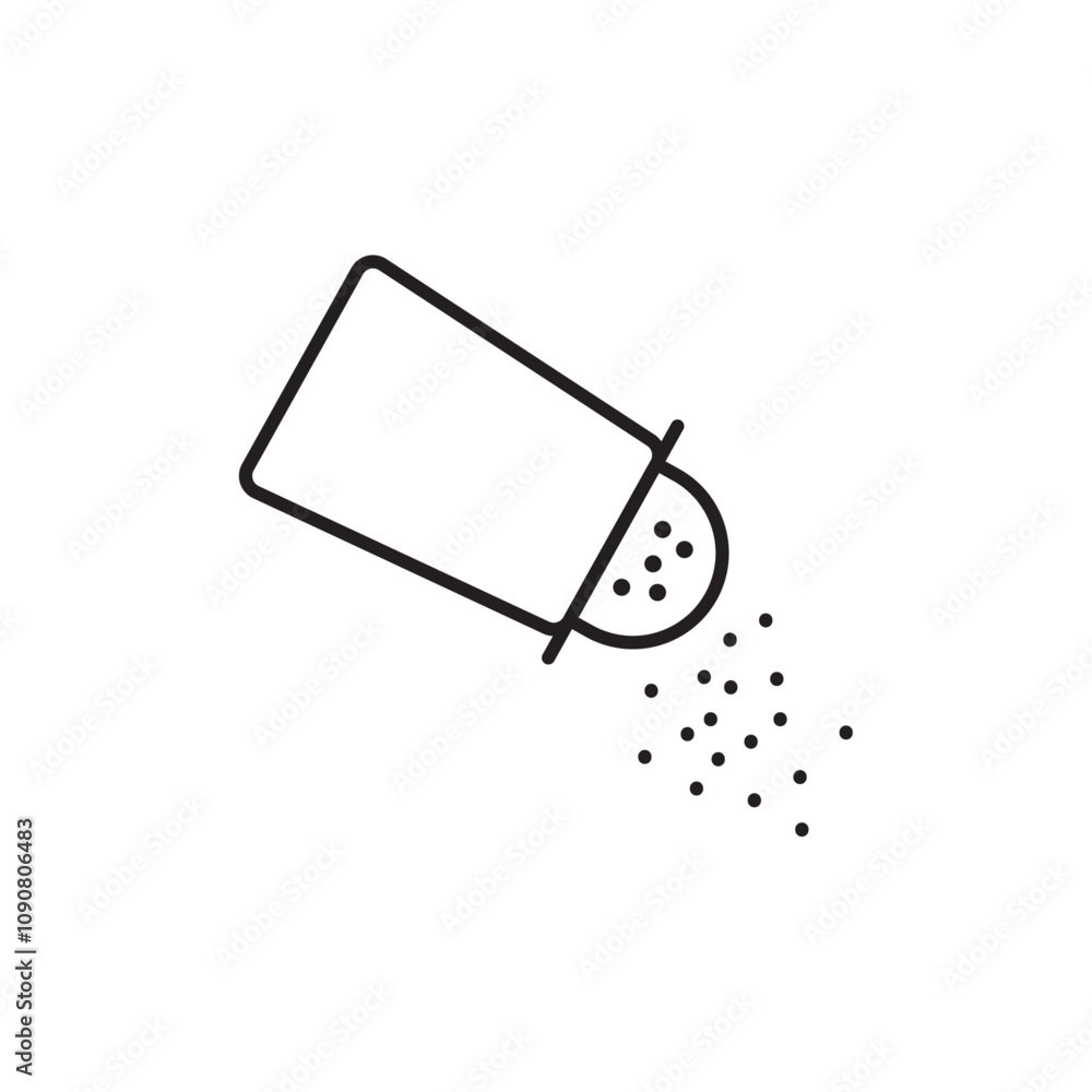 Poster pepper shaker icon web design in vector