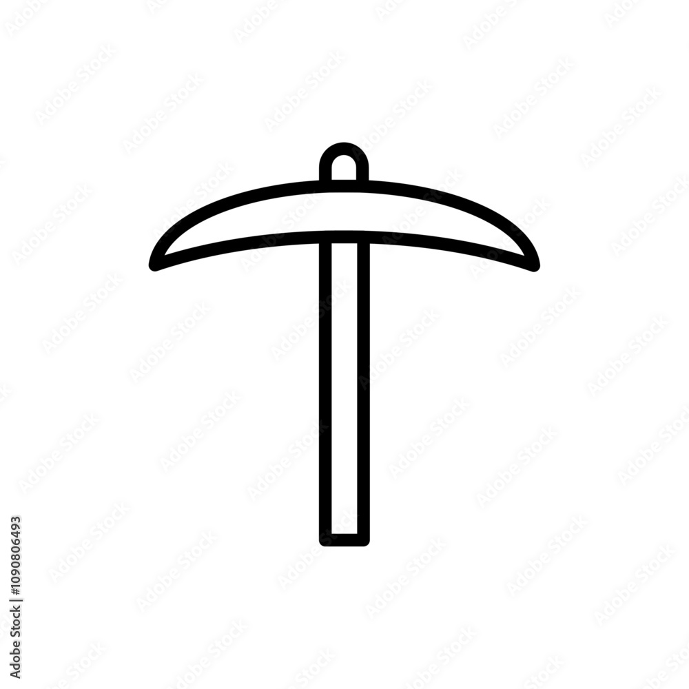 Poster pick axe icon web design in vector
