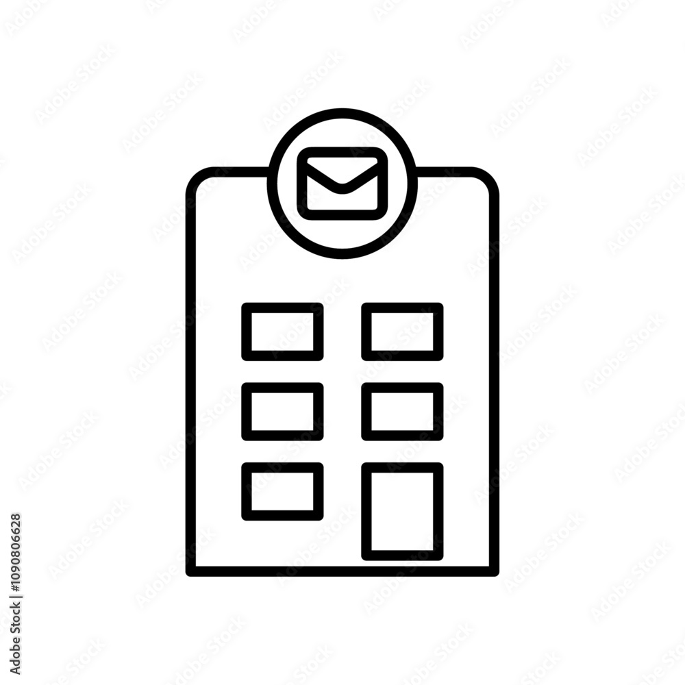 Poster Post office icon web design in vector