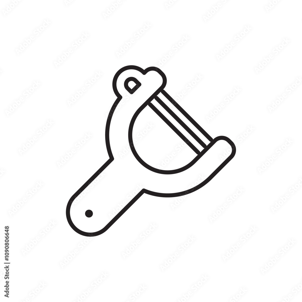 Poster potato peeler icon web design in vector