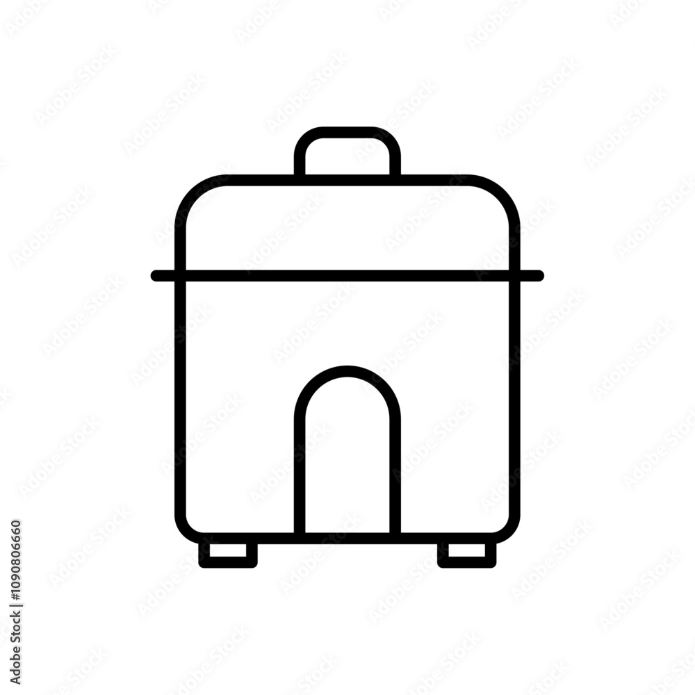 Poster pressure cooker icon web design in vector