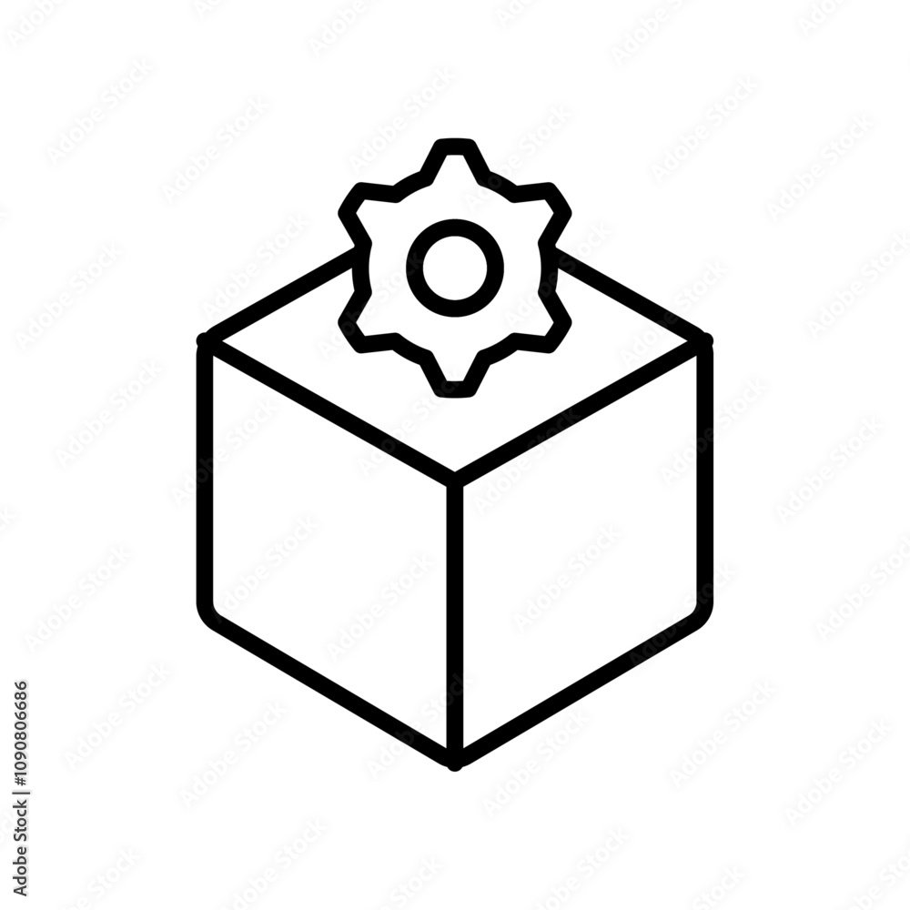 Poster product management icon web design in vector
