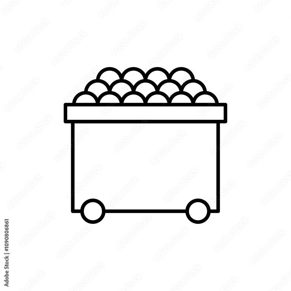 Poster raw material icon web design in vector