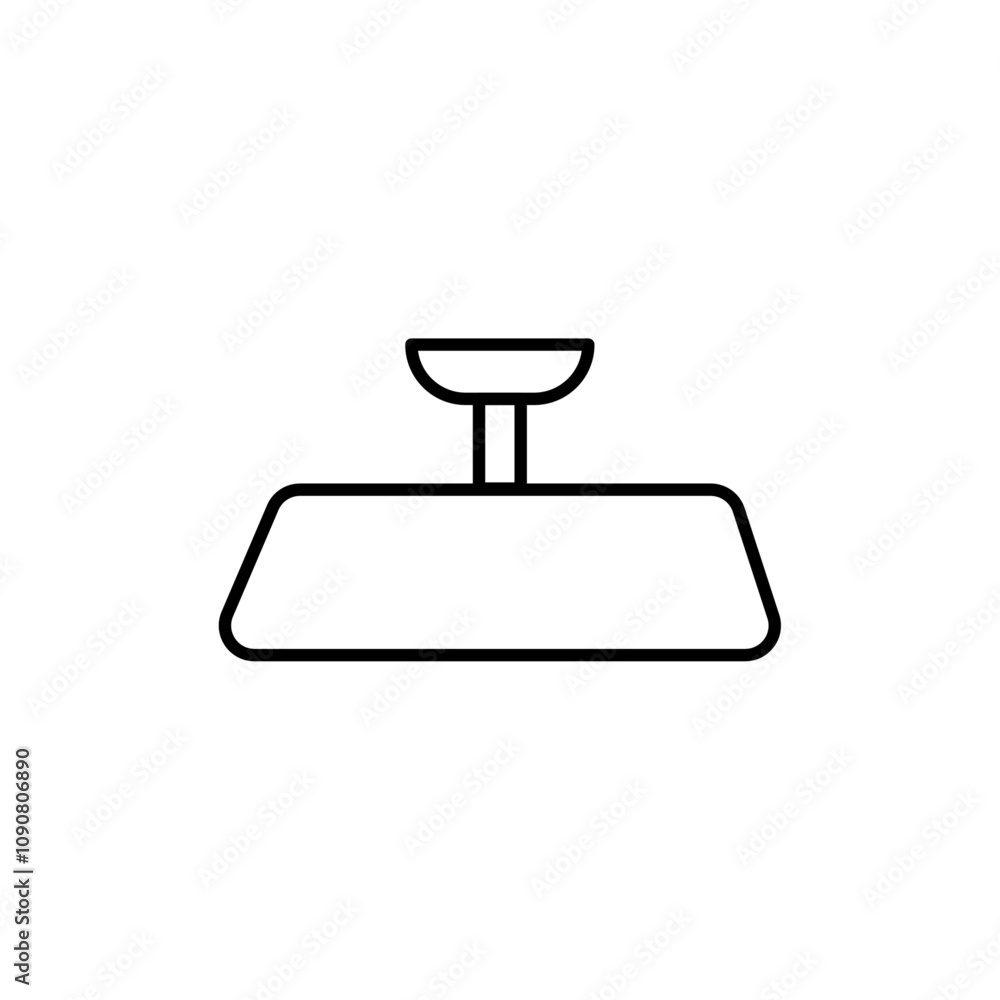 Poster Rear mirror icon web design in vector