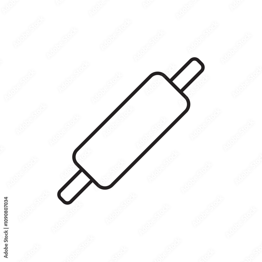 Aufkleber Rolling pin icon web design in vector