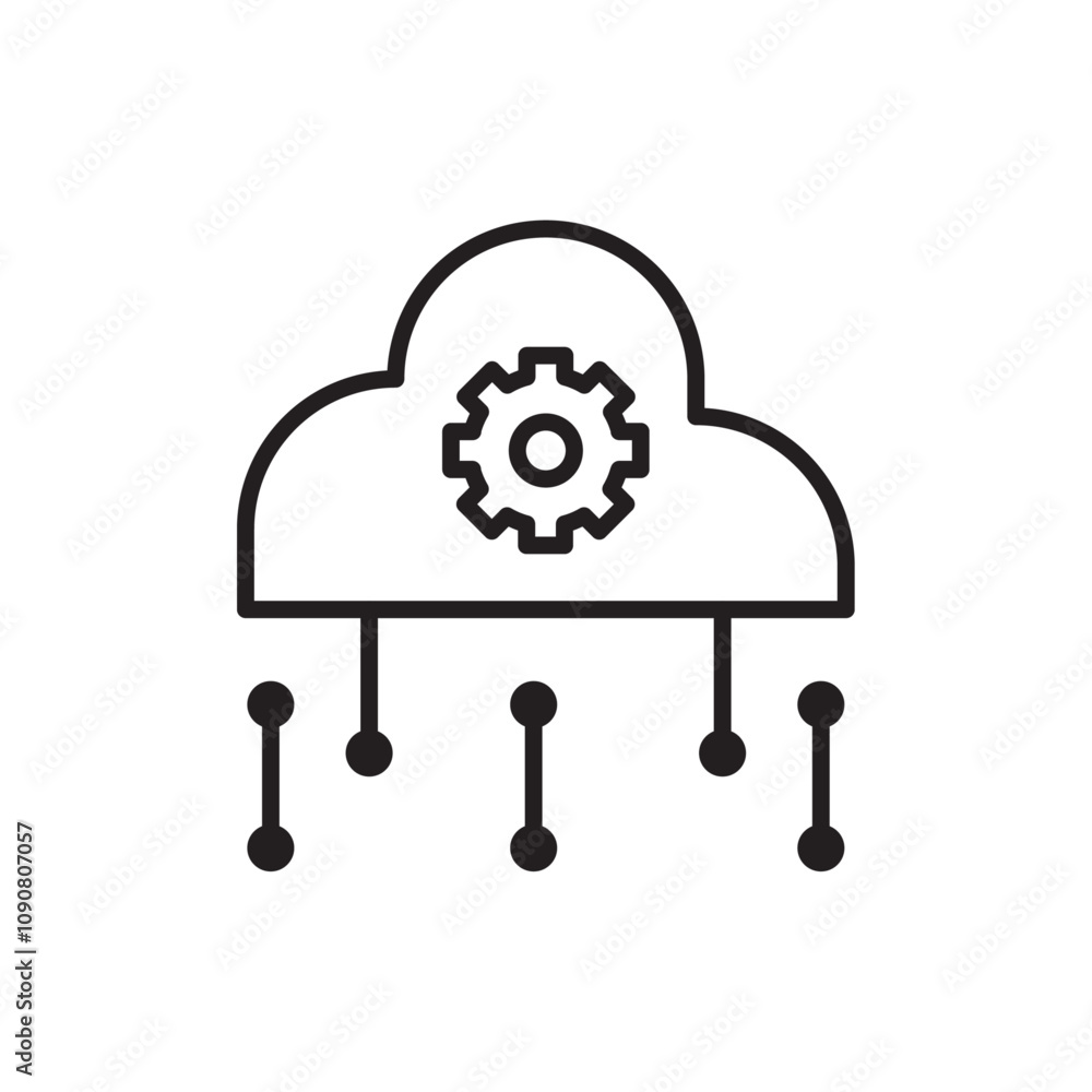 Poster SaaS icon web design in vector