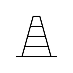 Road cone icon web design in vector