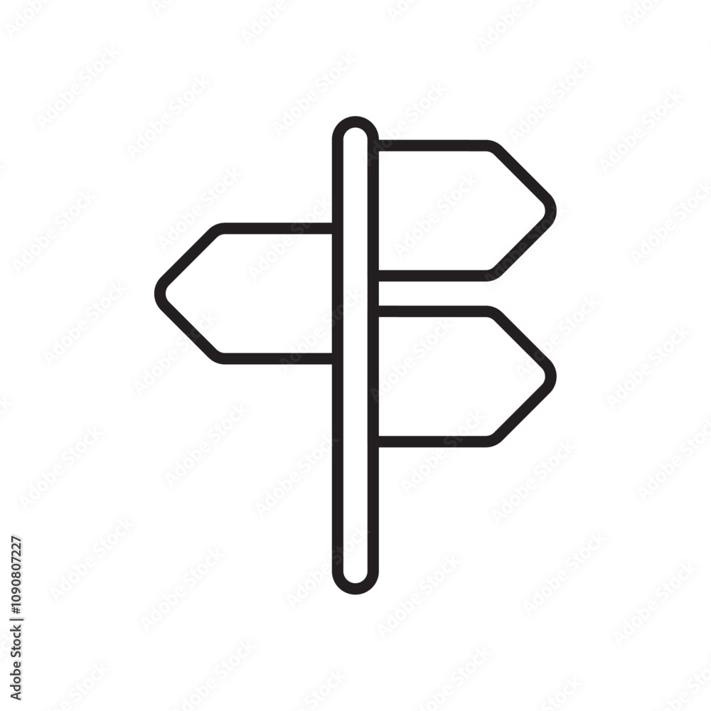 Aufkleber Signpost icon web design in vector