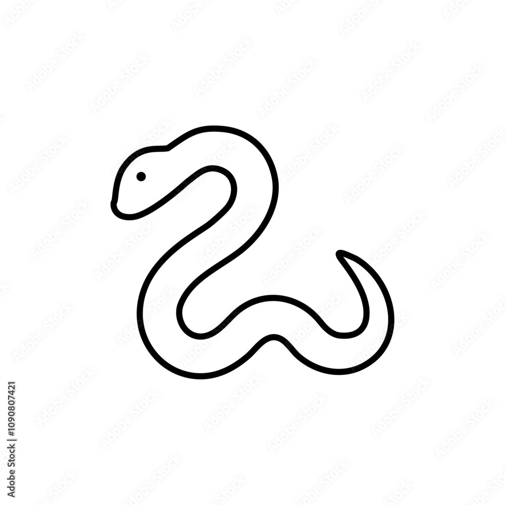 Poster Snake icon web design in vector