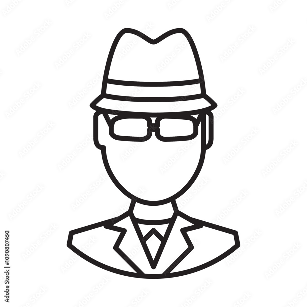 Poster spy icon web design in vector