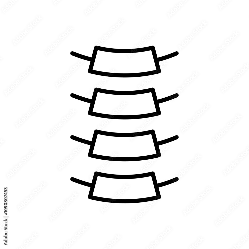 Poster Spinal column icon web design in vector