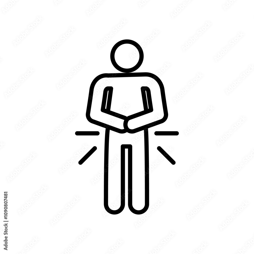 Poster stomachache icon web design in vector