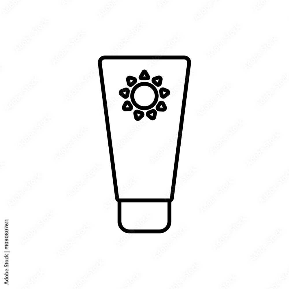 Poster Sunscreen icon web design in vector